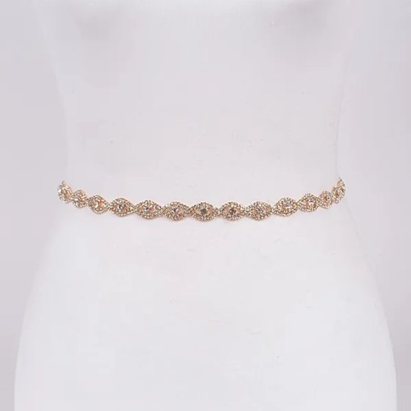 Rhinestone link chain belt - Picture 1 of 3